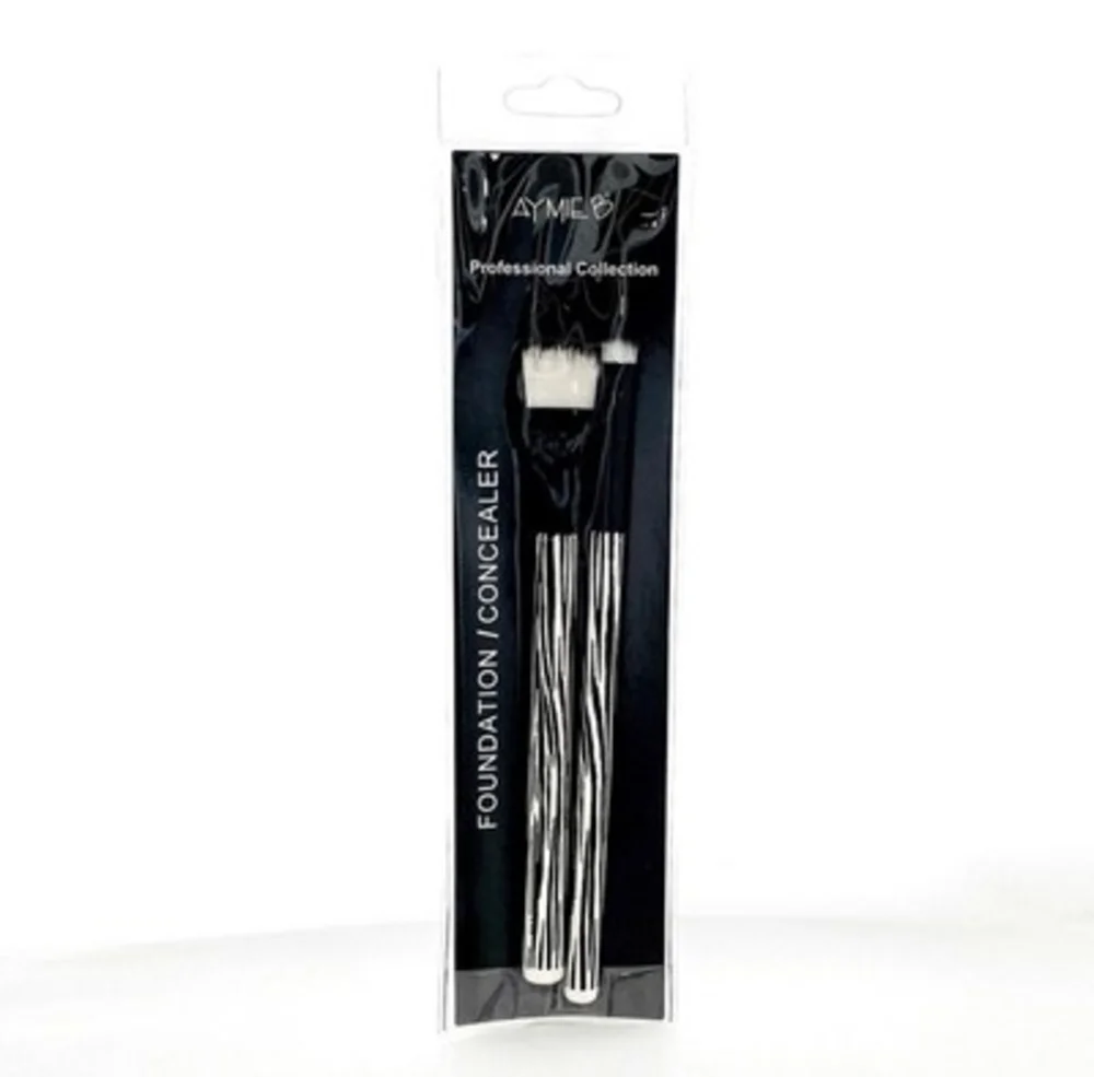 AYMIE B' Professional Foundation & Concealer Brush Set Makeup Tools New